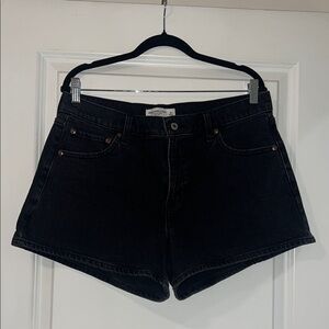 Abercrombie & Fitch Black Denim Jean Shorts